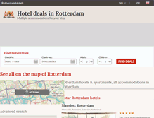 Tablet Screenshot of 1strotterdamhotels.com